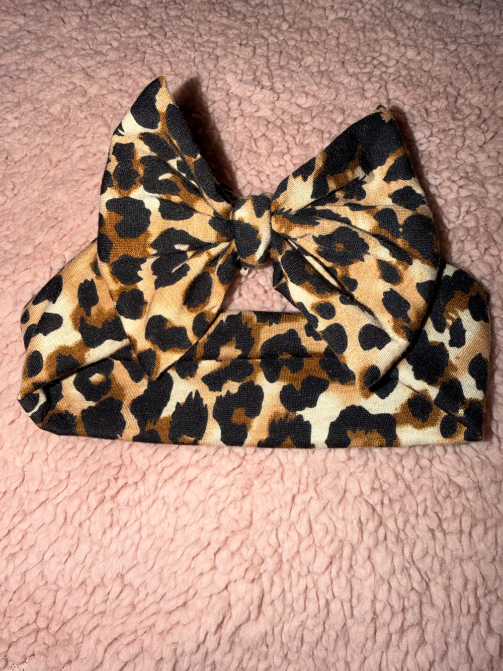 Leopard Print Knot Headband for baby- Brown & Black